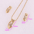 61960-Xuping Moda Mulher Jewlery Set com Banhado a Ouro 18K